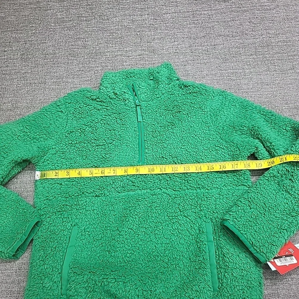 Kids Boys Girls Cozy Lounge Sherpa Sweatshirt Pullover Large Size 10/12 Green